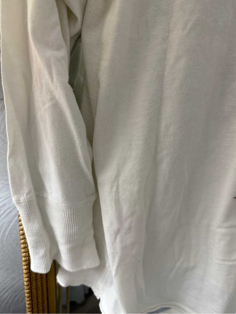 aerie Cream Ribbed-Neck Tee with Subtle Logo - Picture 15 of 16